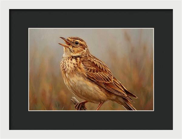 Lark Singing In Nature