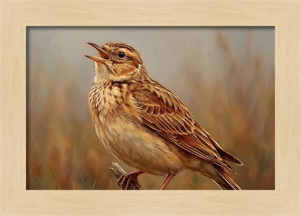 Lark Singing In Nature