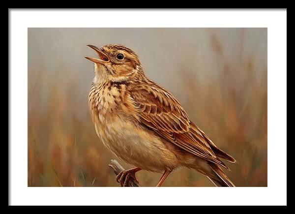 Lark Singing In Nature