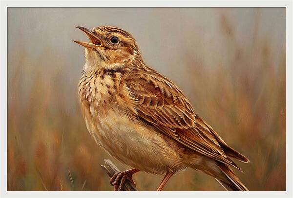 Lark Singing In Nature