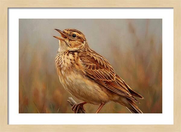 Lark Singing In Nature