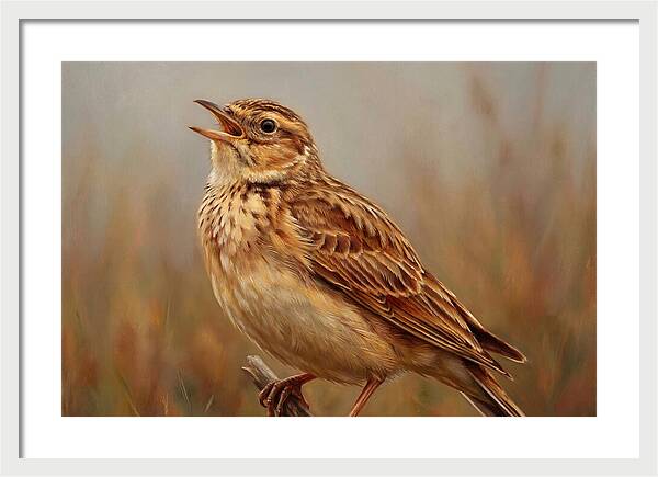 Lark Singing In Nature