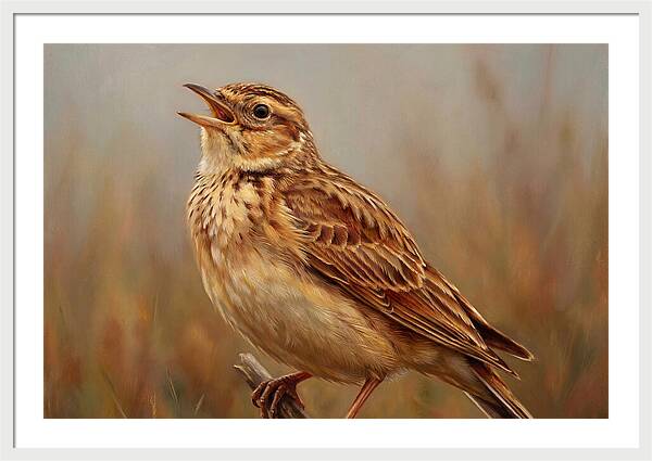 Lark Singing In Nature