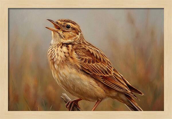 Lark Singing In Nature