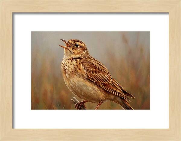 Lark Singing In Nature