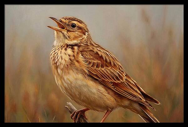 Lark Singing In Nature