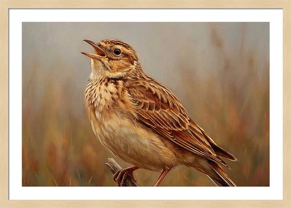 Lark Singing In Nature