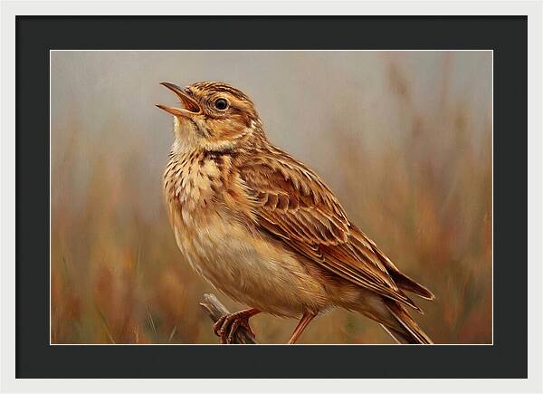 Lark Singing In Nature