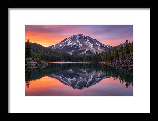 Lassen Peak Reflected At Dawn
