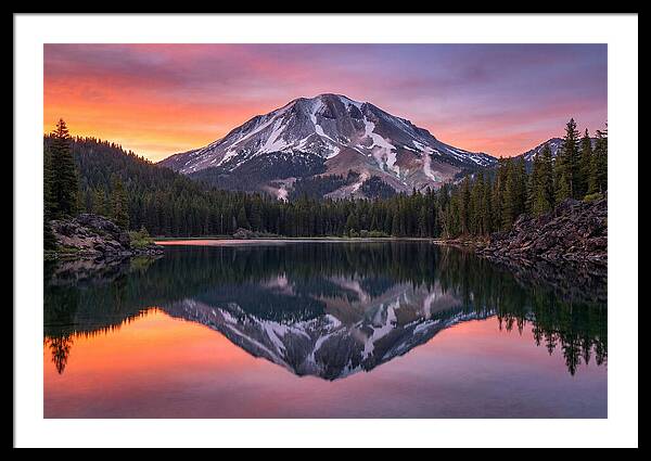 Lassen Peak Reflected At Dawn