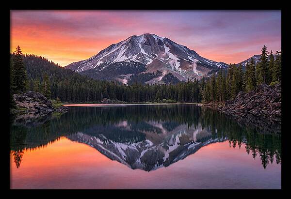 Lassen Peak Reflected At Dawn