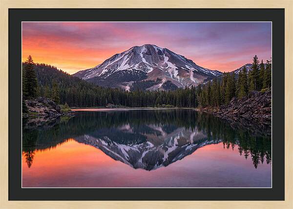 Lassen Peak Reflected At Dawn