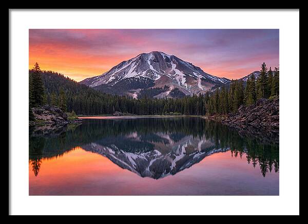 Lassen Peak Reflected At Dawn
