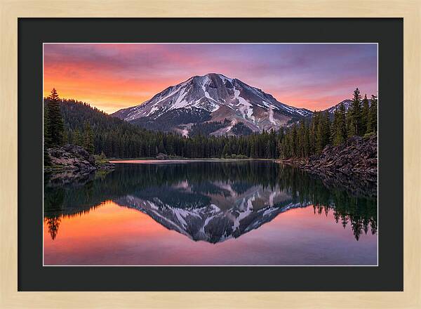 Lassen Peak Reflected At Dawn