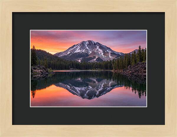 Lassen Peak Reflected At Dawn