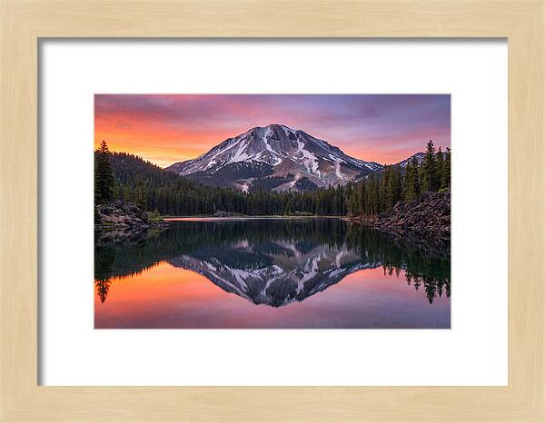 Lassen Peak Reflected At Dawn