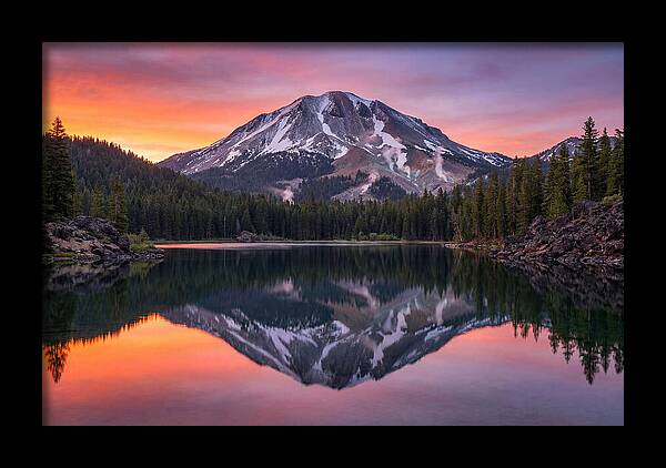 Lassen Peak Reflected At Dawn