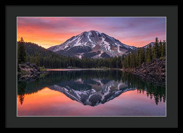 Lassen Peak Reflected At Dawn
