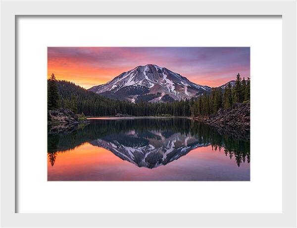 Lassen Peak Reflected At Dawn
