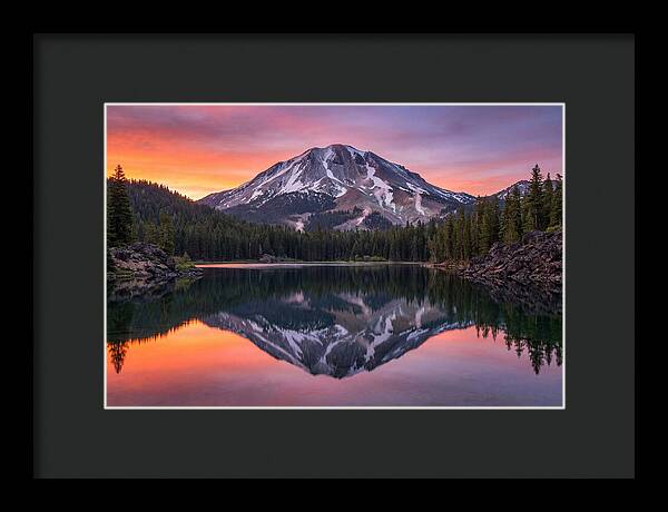 Lassen Peak Reflected At Dawn