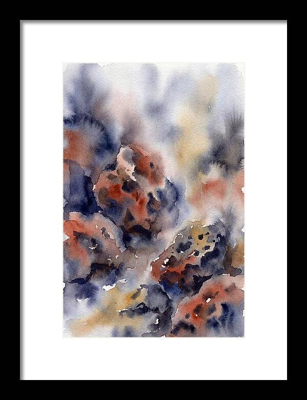 Lava Rock Watercolor Abstract