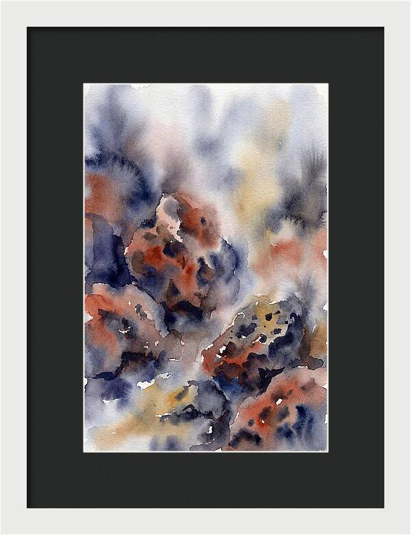 Lava Rock Watercolor Abstract