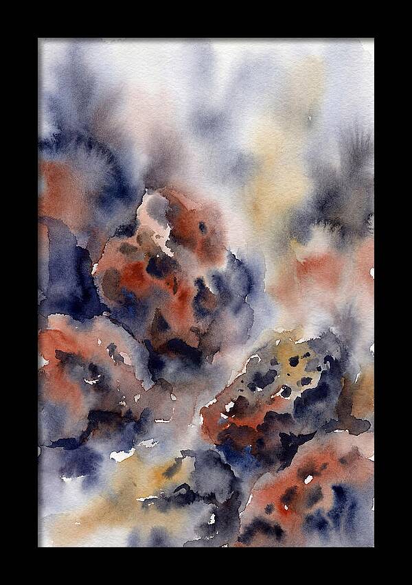 Lava Rock Watercolor Abstract