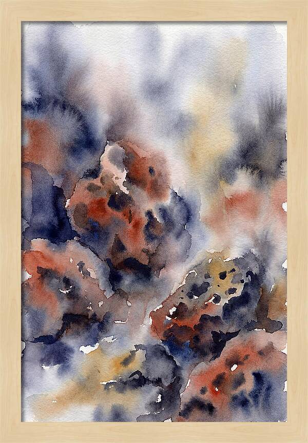 Lava Rock Watercolor Abstract