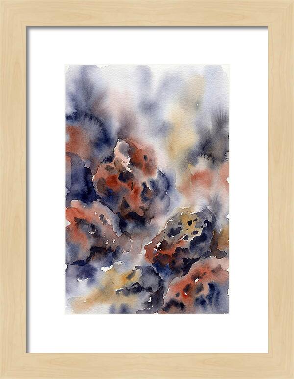 Lava Rock Watercolor Abstract