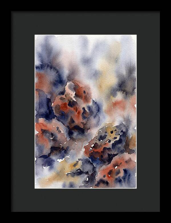 Lava Rock Watercolor Abstract