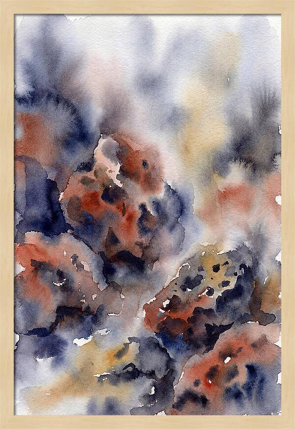 Lava Rock Watercolor Abstract