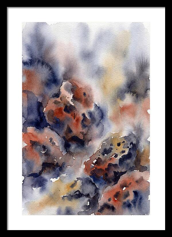 Lava Rock Watercolor Abstract