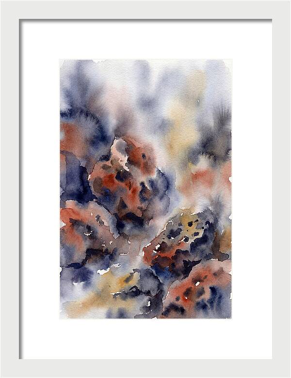 Lava Rock Watercolor Abstract