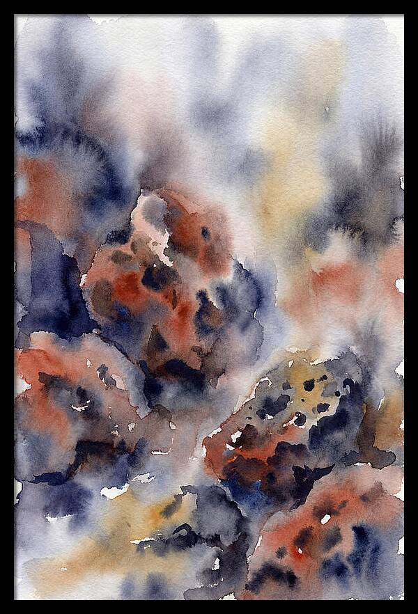 Lava Rock Watercolor Abstract