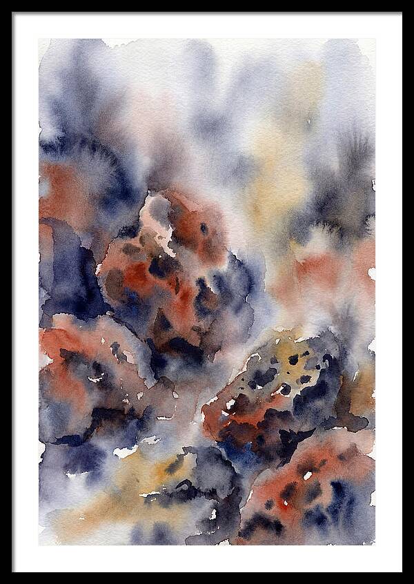 Lava Rock Watercolor Abstract