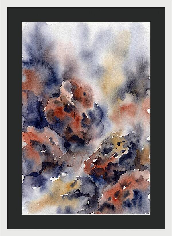 Lava Rock Watercolor Abstract