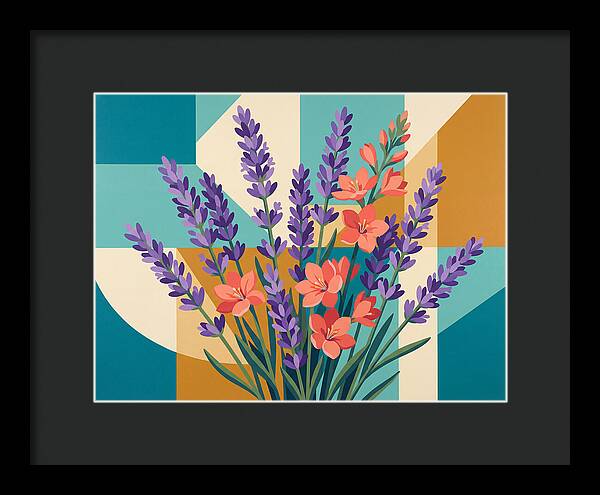 Lavender Blooms In Colorful Harmony