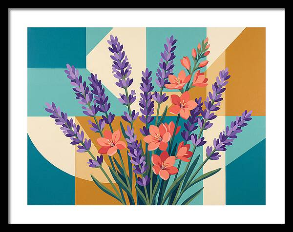 Lavender Blooms In Colorful Harmony
