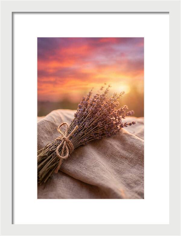 Lavender Bundle At Sunset