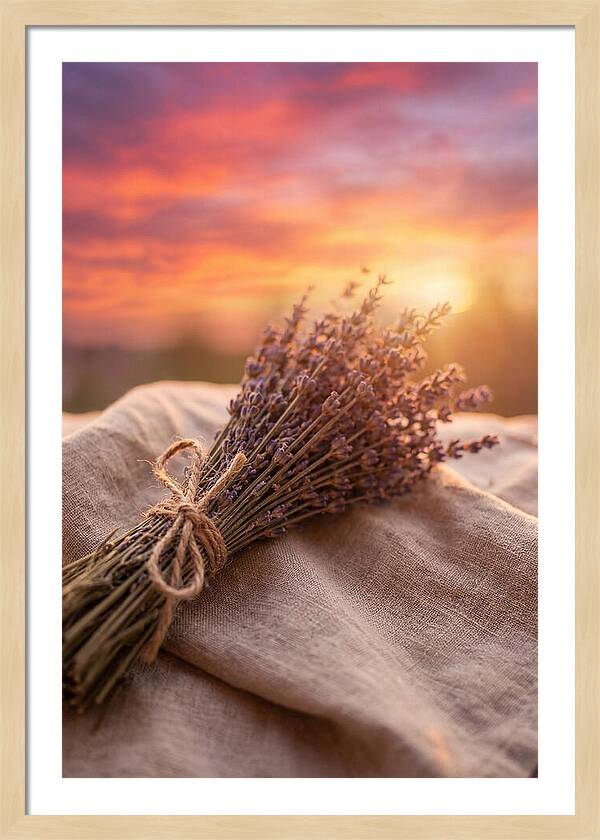 Lavender Bundle At Sunset