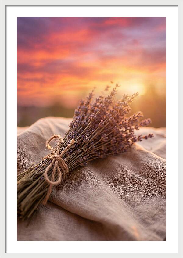 Lavender Bundle At Sunset