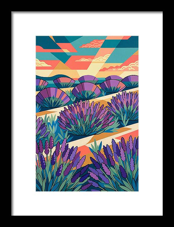 Lavender Fields At Dusk