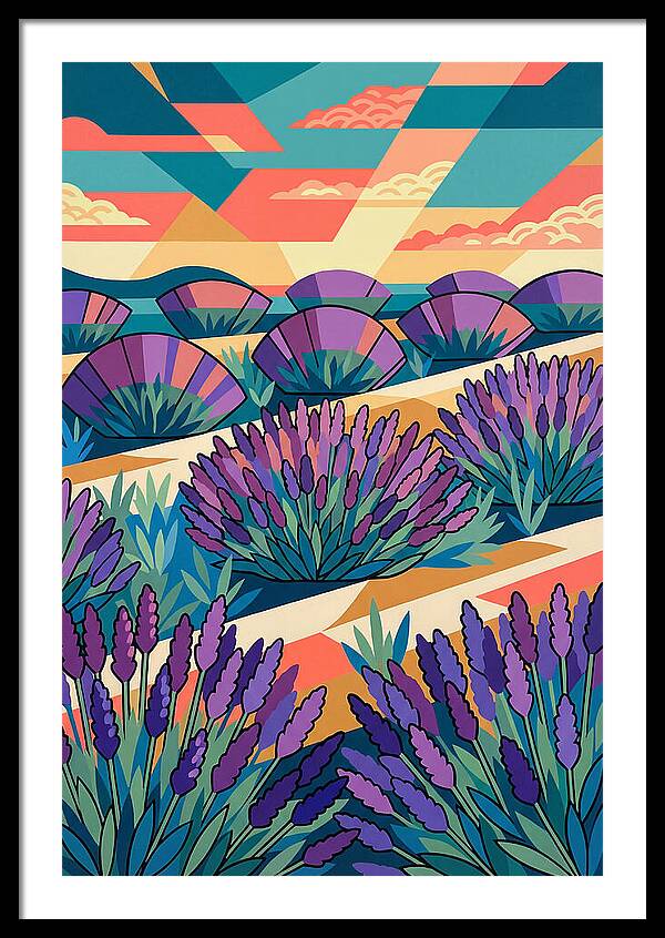 Lavender Fields At Dusk
