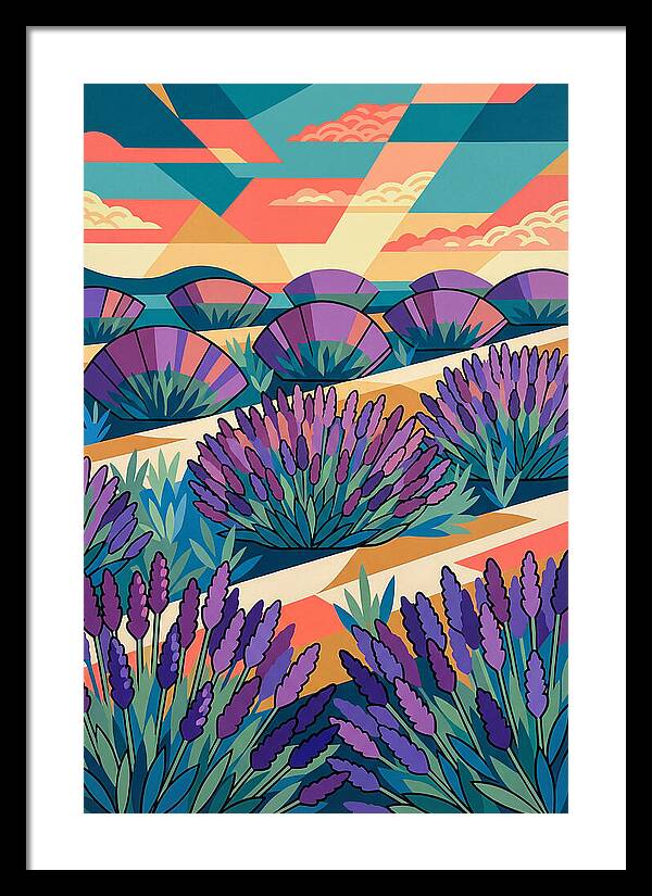 Lavender Fields At Dusk
