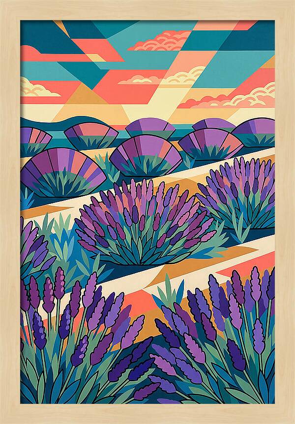 Lavender Fields At Dusk