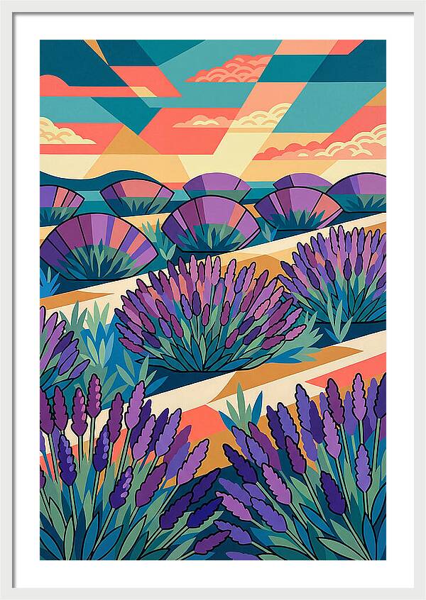 Lavender Fields At Dusk