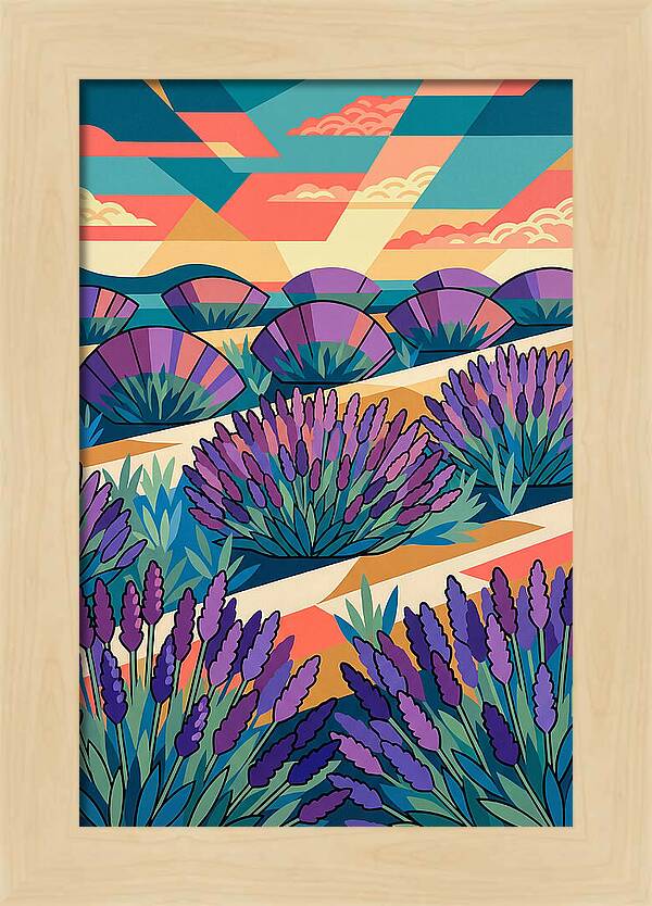 Lavender Fields At Dusk