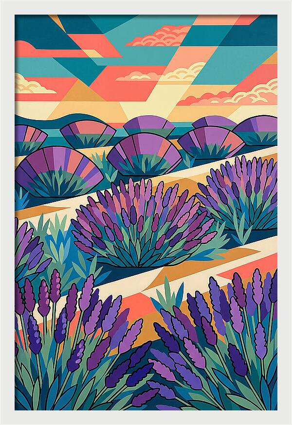 Lavender Fields At Dusk