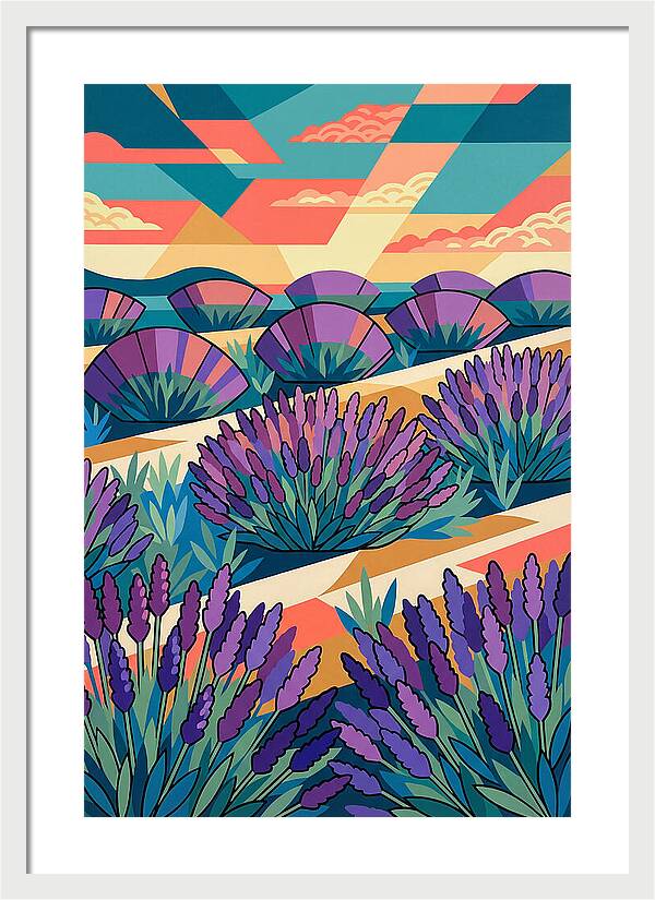 Lavender Fields At Dusk