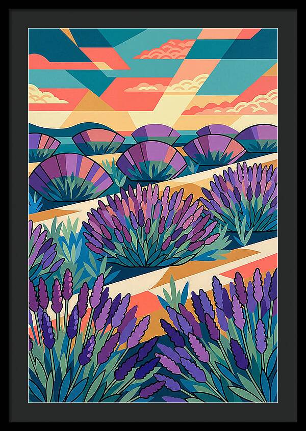 Lavender Fields At Dusk